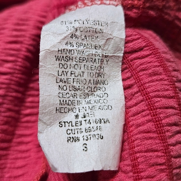 Paper Crane Smocked Tube Tank Top Pink Textured Stretch Crop Y2K Lettuce Hem S - Picture 5 of 8